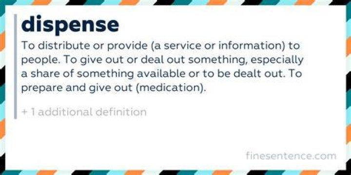 At your dispense meaning?