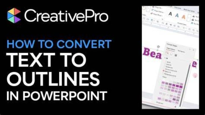 Can you convert text to outlines in powerpoint?