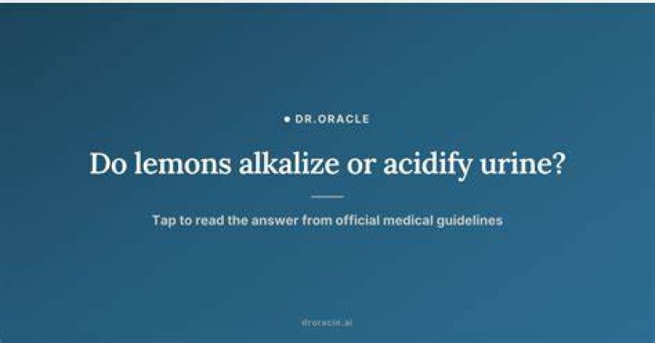How do you alkalize urine?