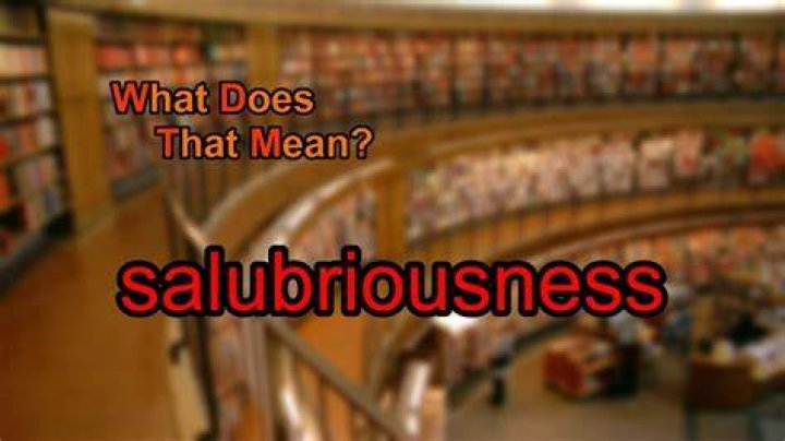 What does salubriousness meaning?