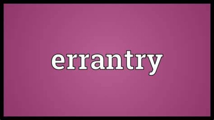 What is errantry meaning?