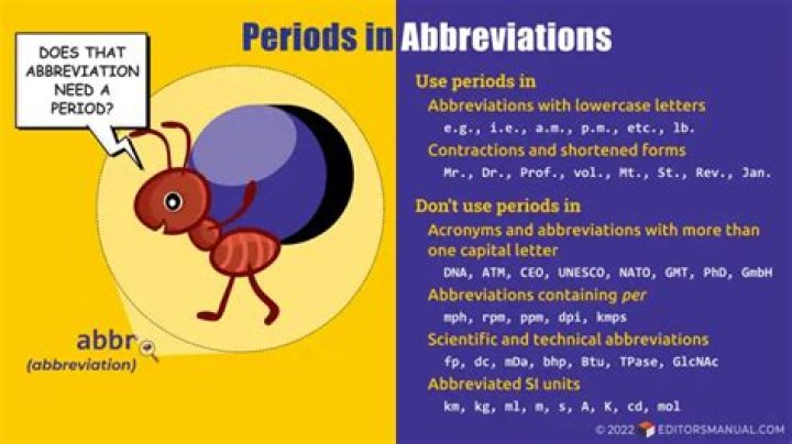 When do abbreviations need periods?