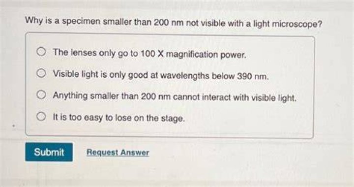 Why is a specimen smaller than 200?