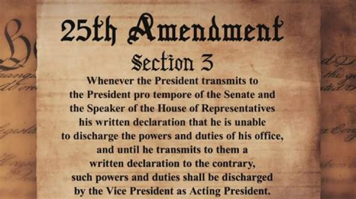Why would the 25th amendment be invoked?